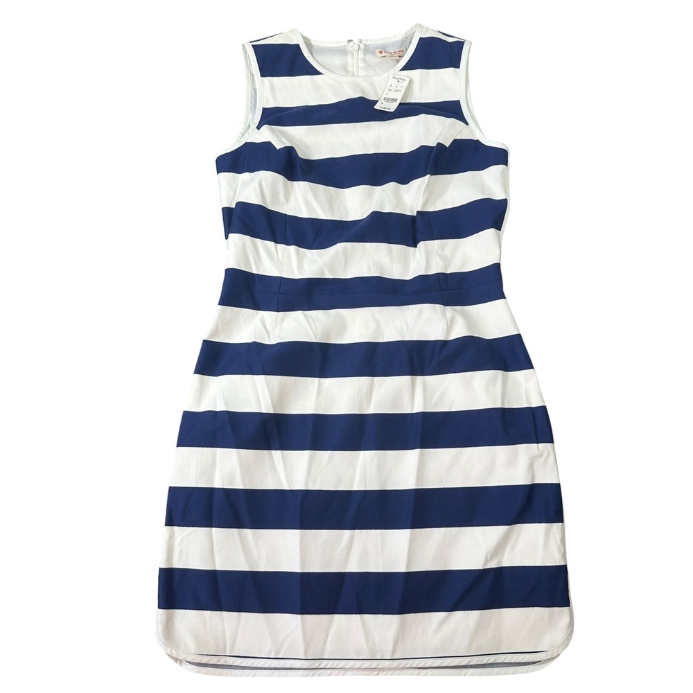 Brooks Brothers Womens Red Fleece Blue White Striped Dress Size 10